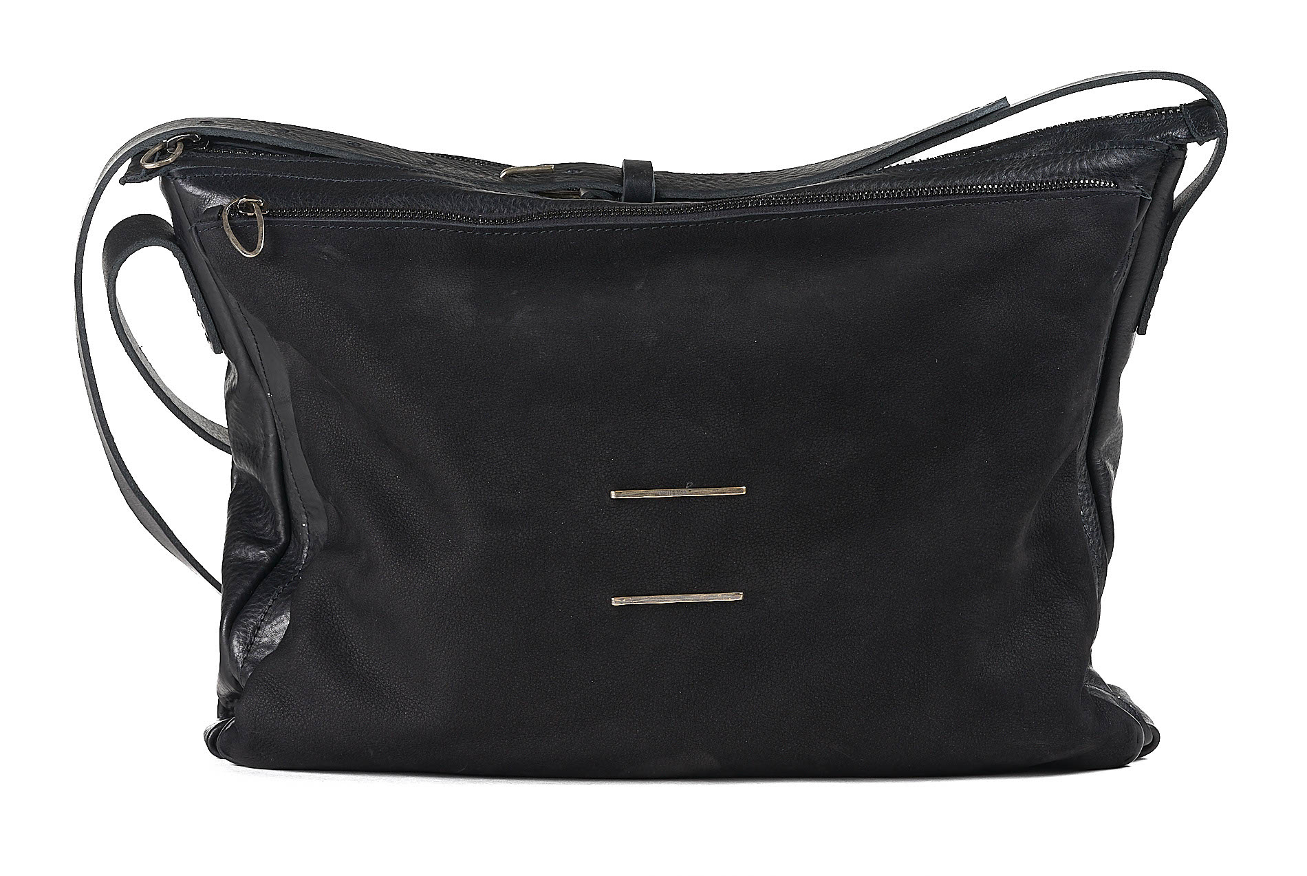 daniele basta leather and silver bags - FRONT